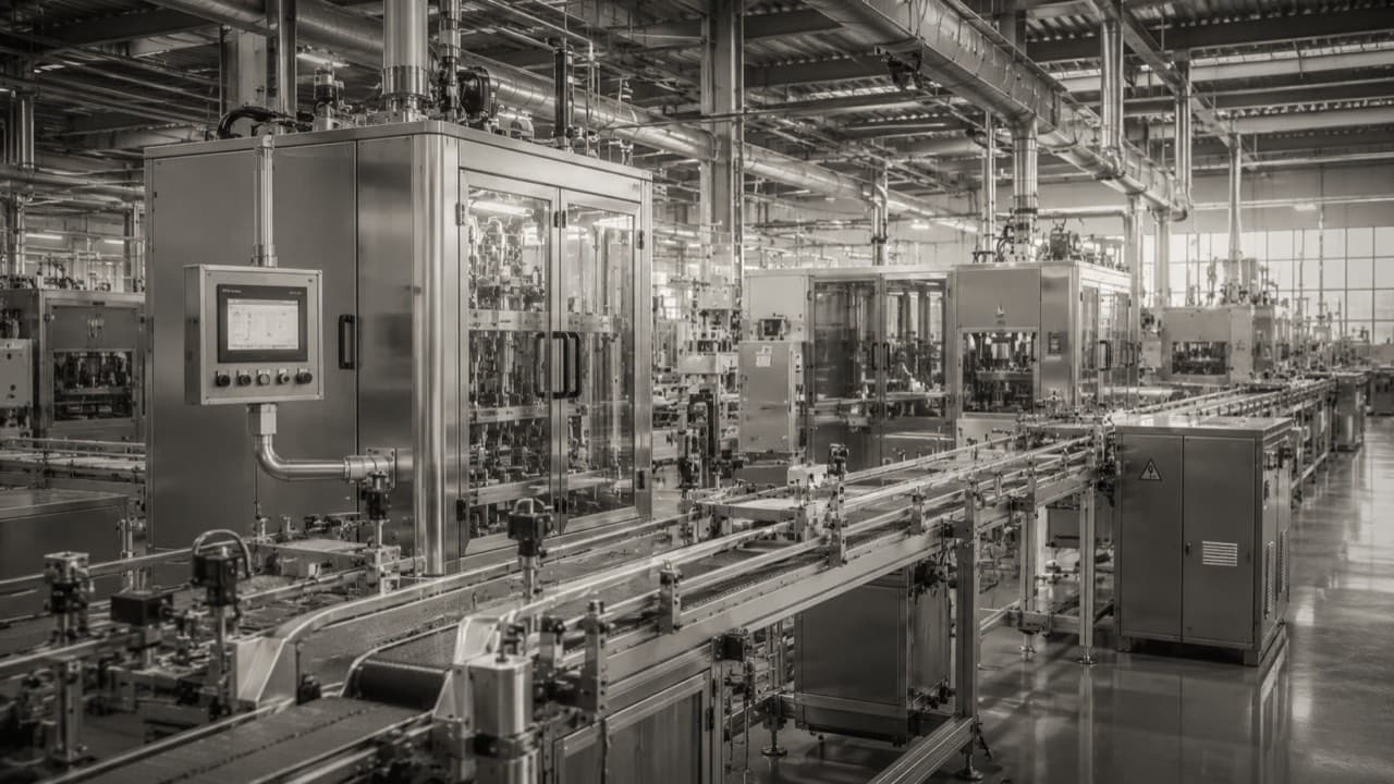 Ligne de production automatisée dans une PME industrielle